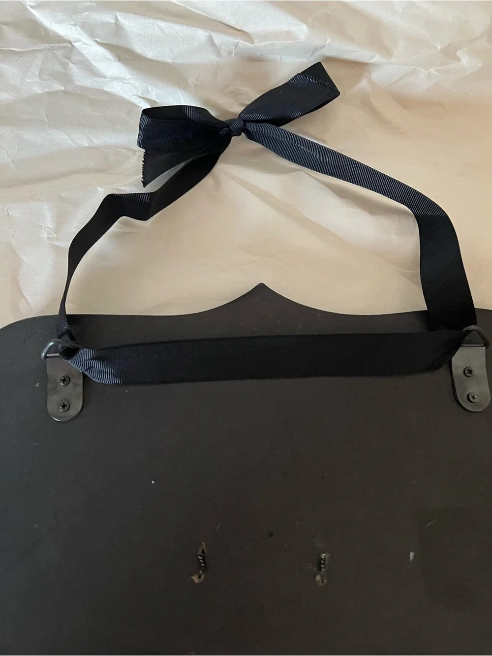 Bless This Home Wall Sign - Black Ribbon & Key Accent - Home Wall Decor